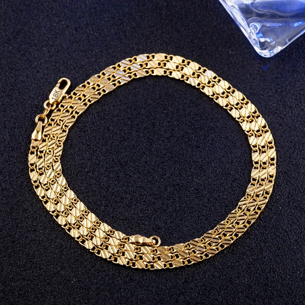 Minimal Flat Link Chain Necklace