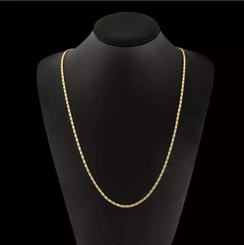 Minimal Flat Link Chain Necklace